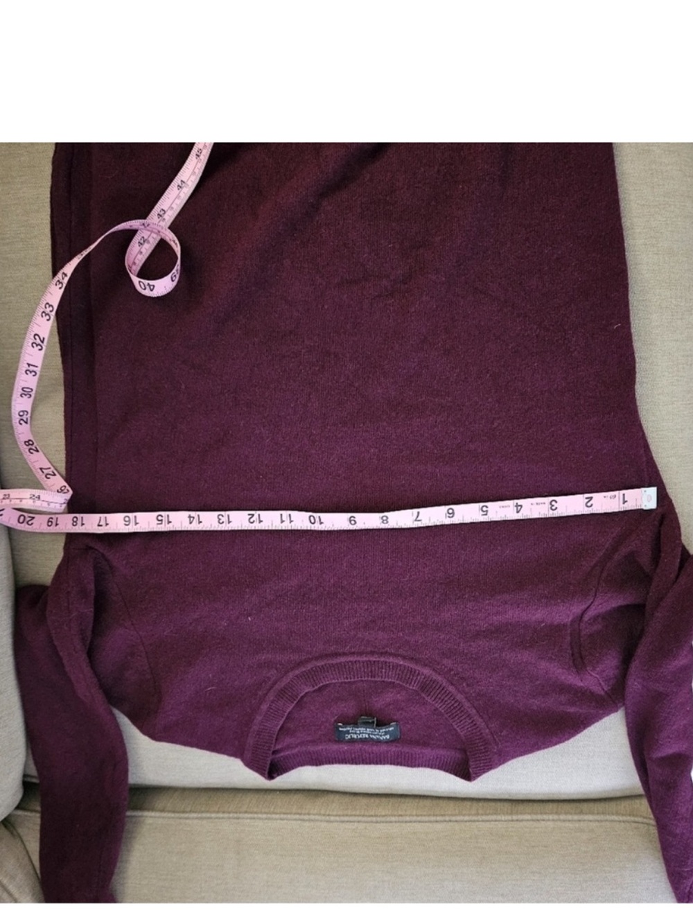 Banana republic merino wool Crewneck Women's Sweater top Burgundy size small - Picture 11 of 12